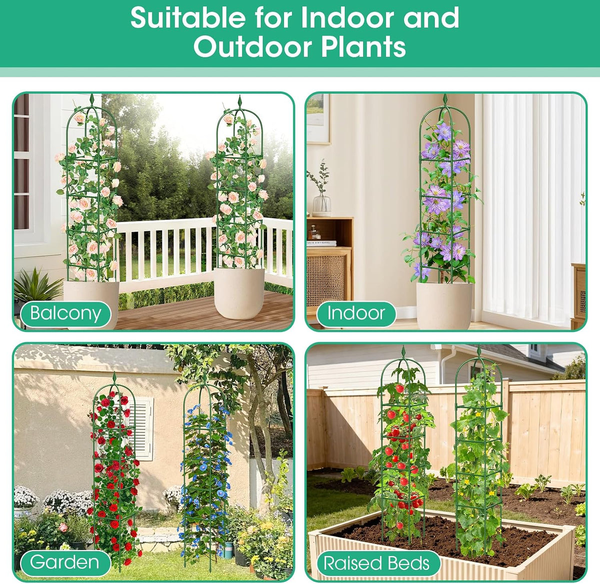 Garden Obelisk Trellis, 2 Pack, 180 cm