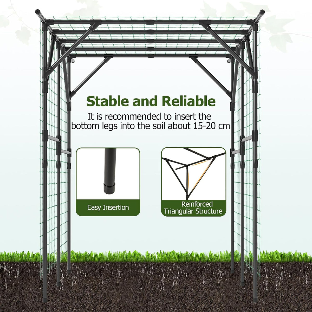 Costway Large Garden Arch Trellis, 200 x 150 x 197 cm