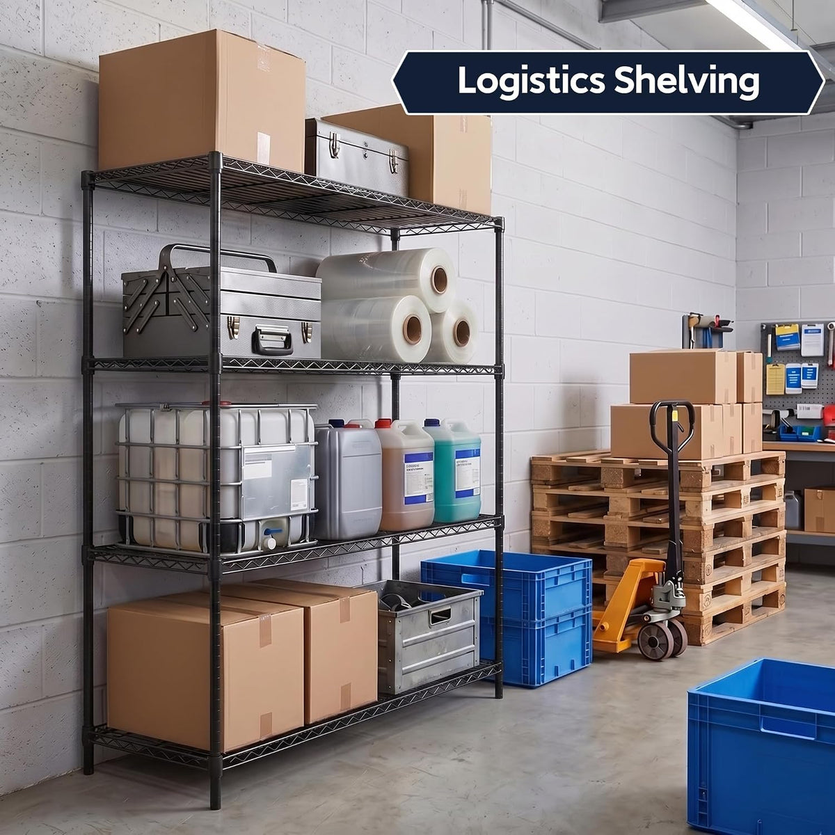 MZG Wire Storage Shelving Unit, 5 Tier