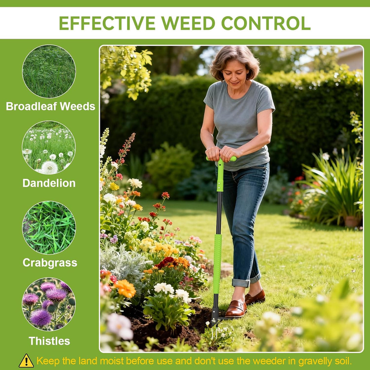 Stand-Up Weed Puller with Long Handle