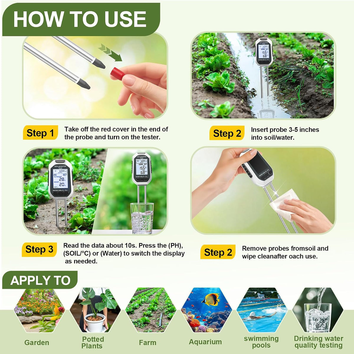 7-in-1 Soil & Water Meter