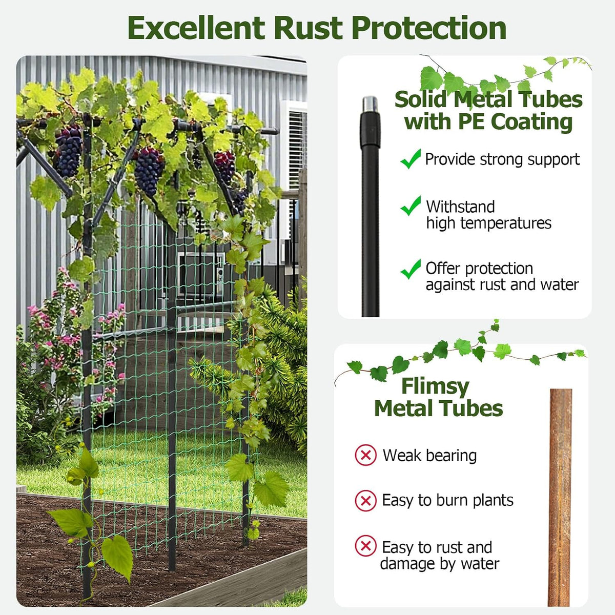 Costway Large Garden Arch Trellis, 200 x 150 x 197 cm