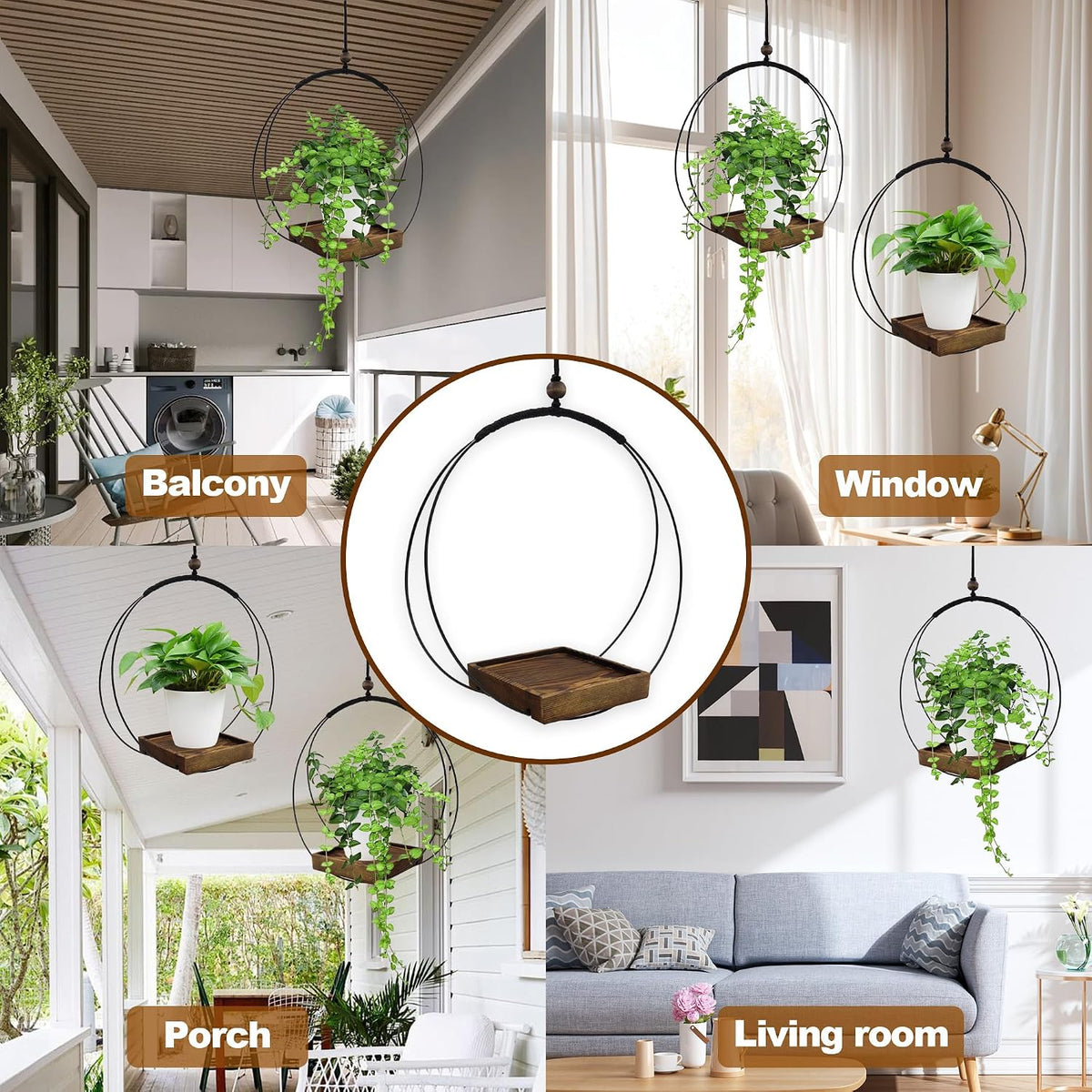 Hanging Plant Holders, 2 Pack