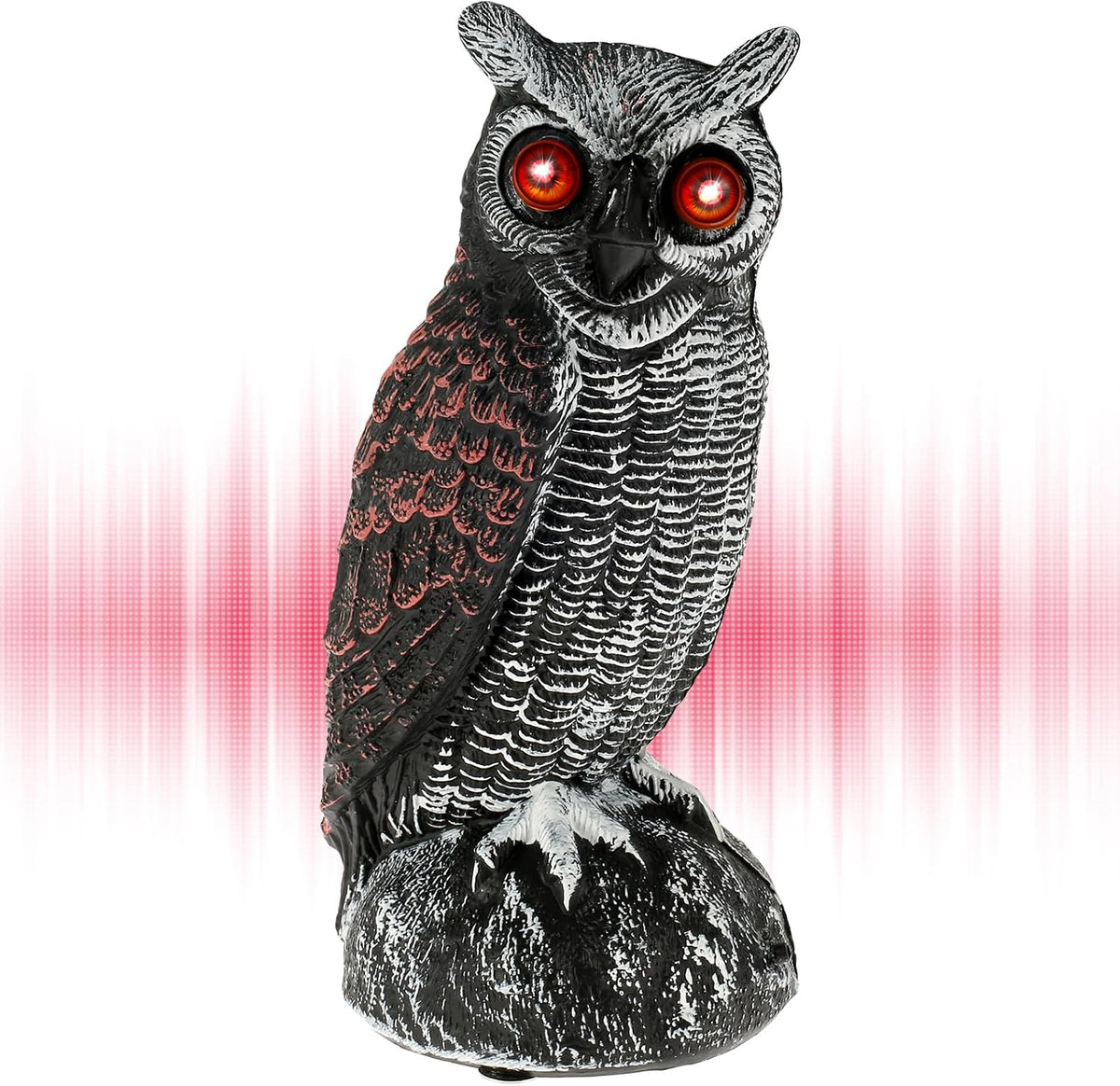 Solar Owl Bird Deterrent with Flashing Eyes