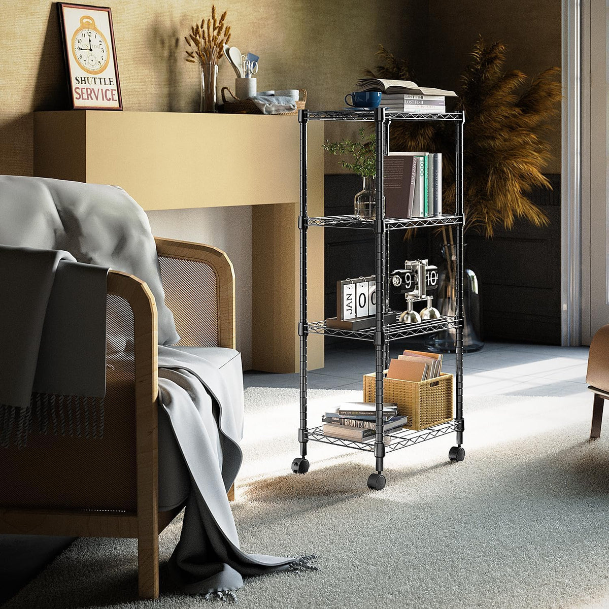 MZG Wire Storage Shelving Unit, 5 Tier
