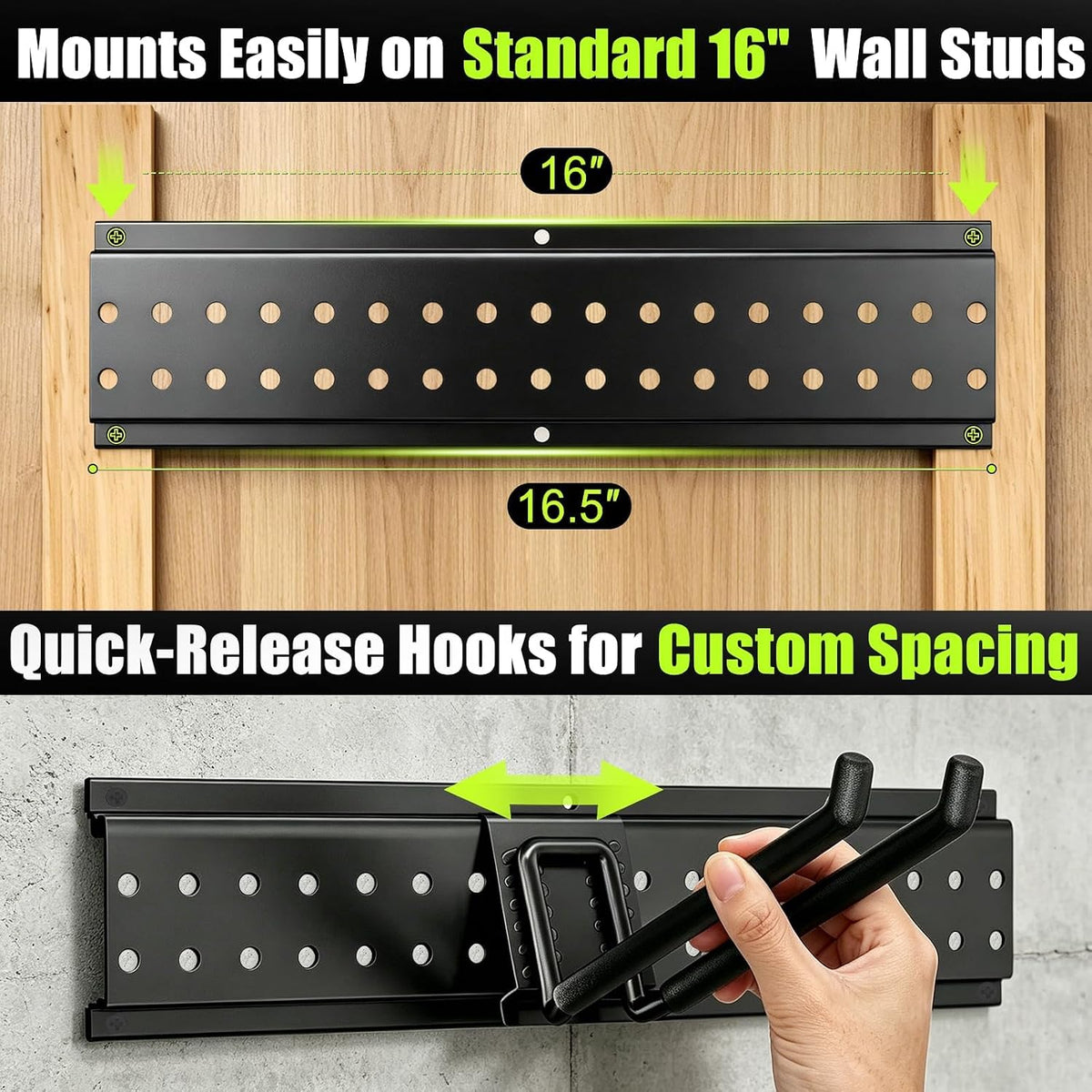 Garage Tool Organiser, Wall-Mounted, 125.7 cm