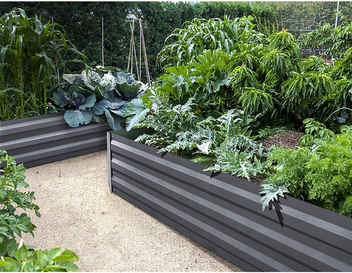 Green Fingers Galvanised Garden Beds, 2 Pack, 150 x 90 x 30 cm