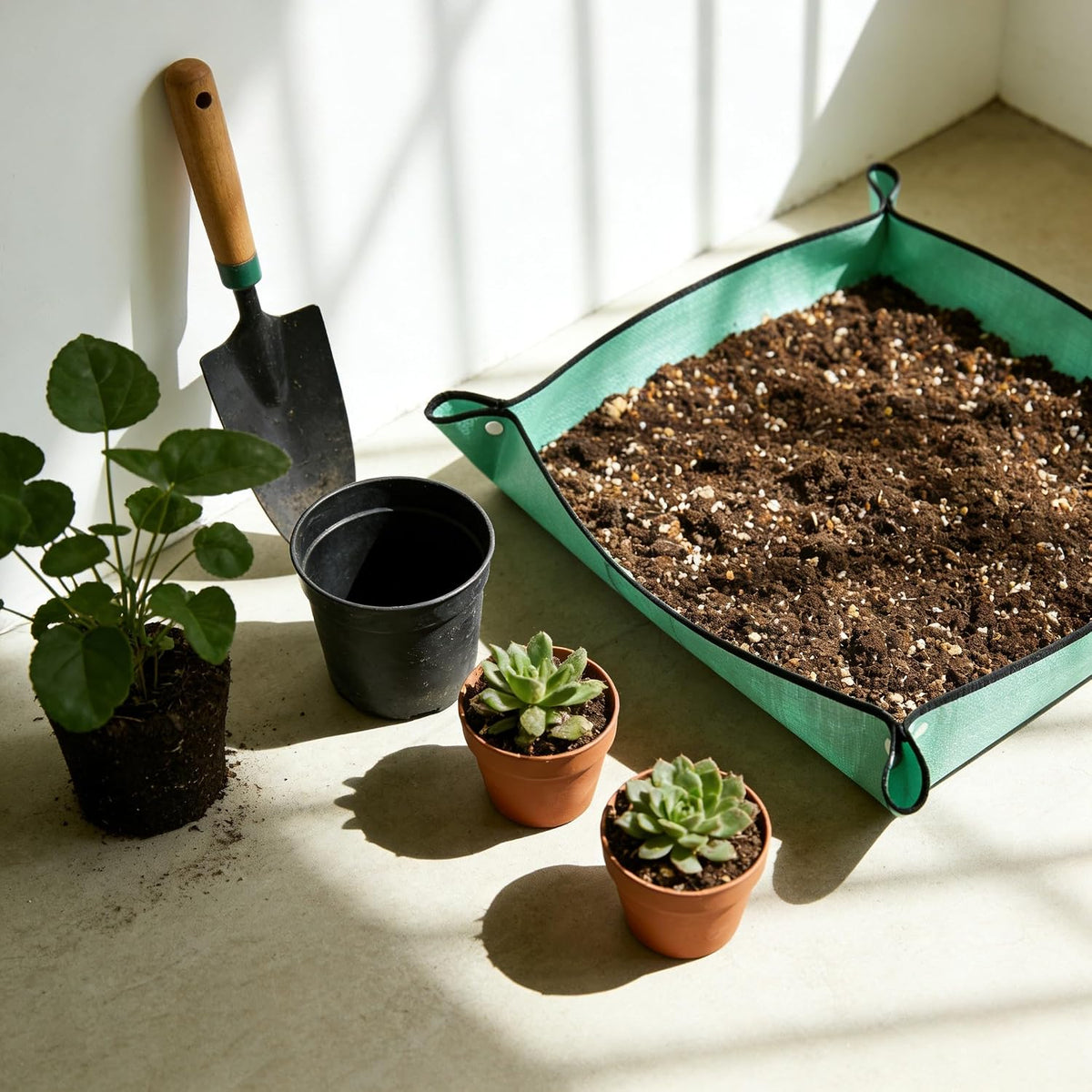 Waterproof Potting Mat with Snap Buttons, Orange