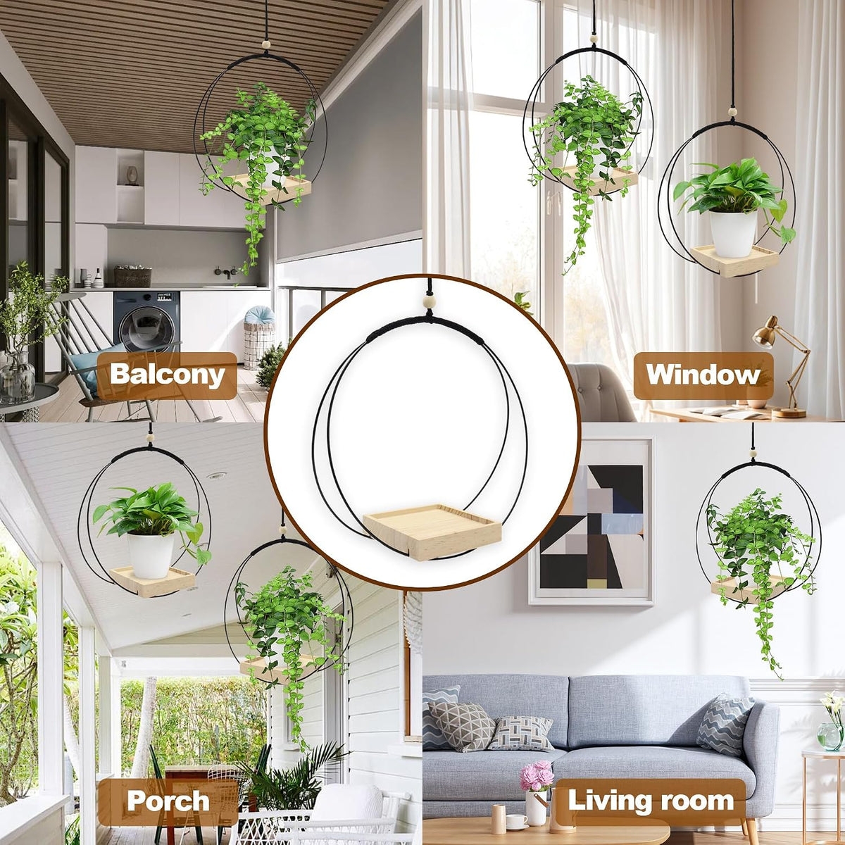 Hanging Plant Holders, 2 Pack