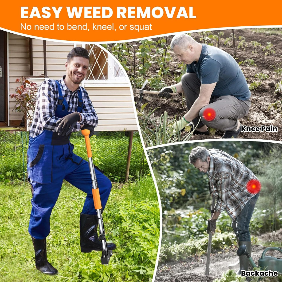 Stand-Up Weed Puller with Long Handle