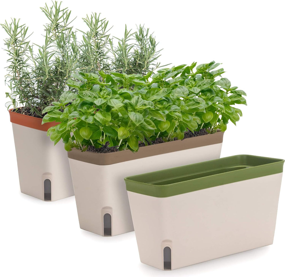 Amazing Creation Large Self-Watering Window Planters, 3 Pack