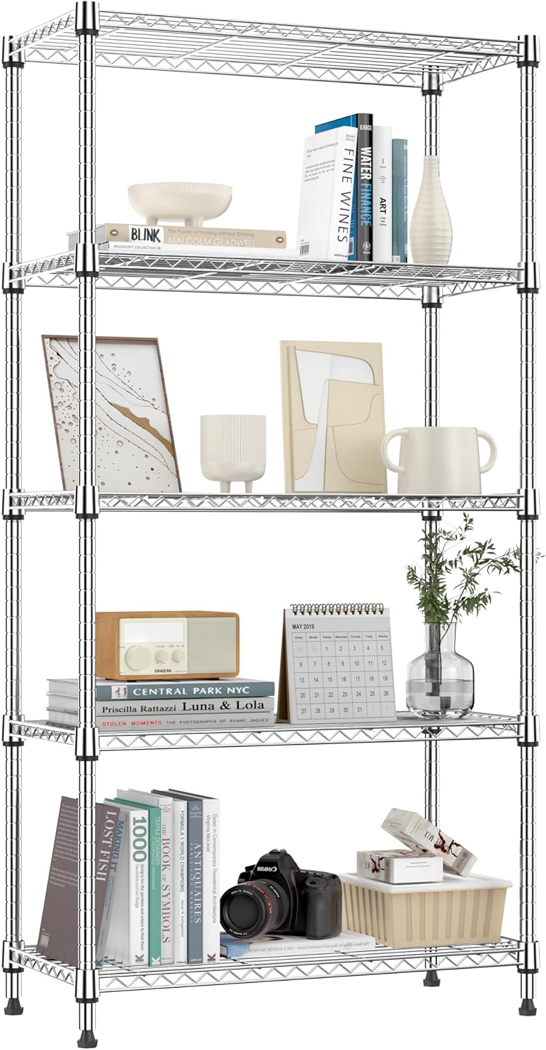 MZG Wire Storage Shelving Unit, 5 Tier