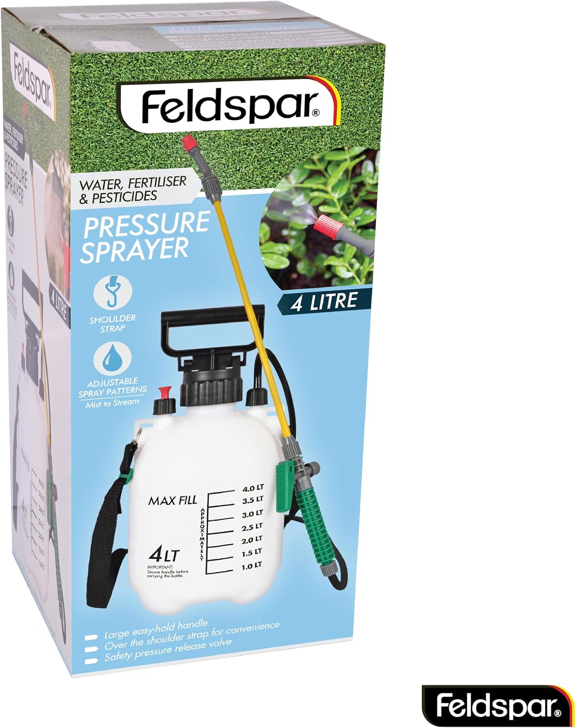 Feldspar Garden Pressure Sprayer, 4 L