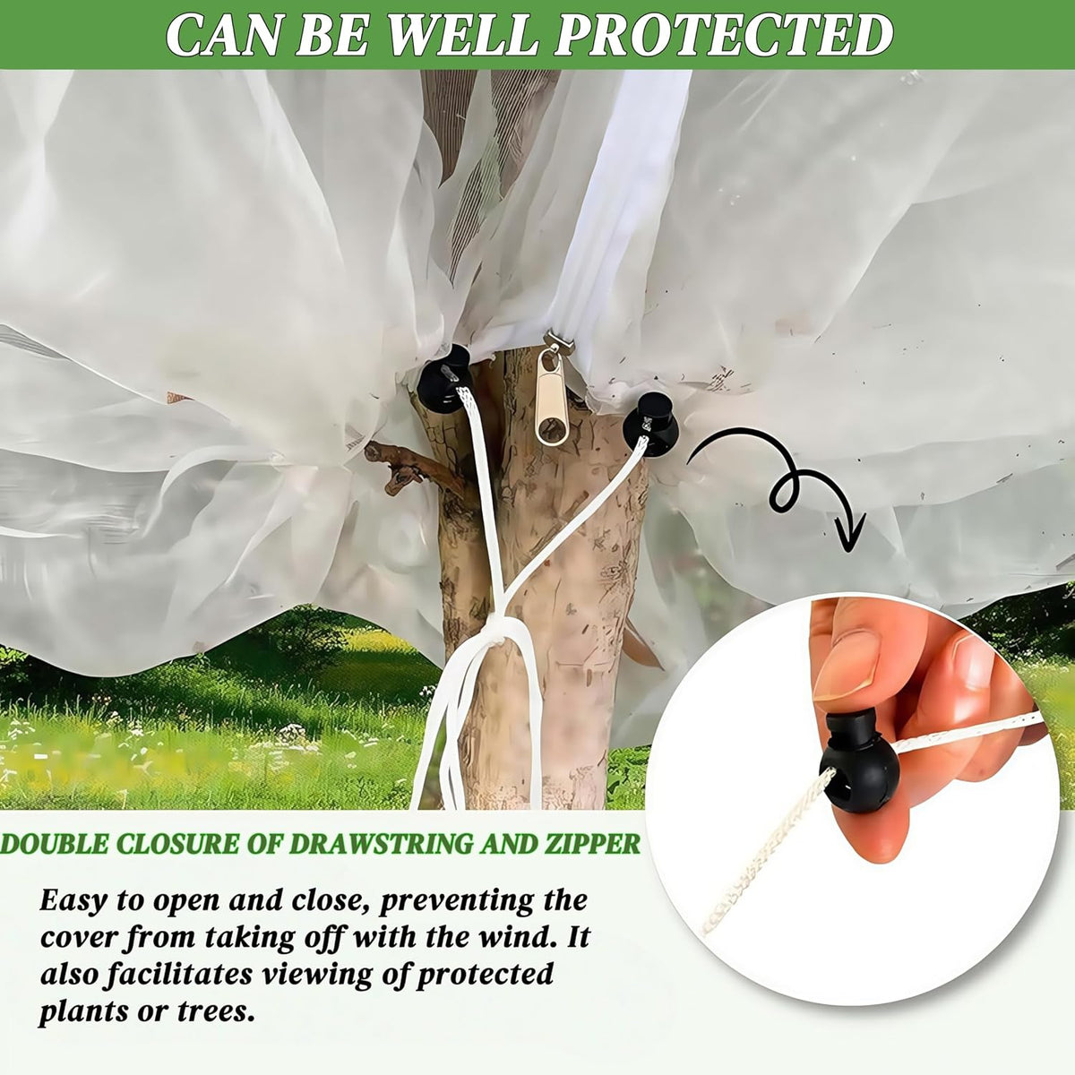 Fruit Tree Netting, 2 Pack, 8 x 6 ft