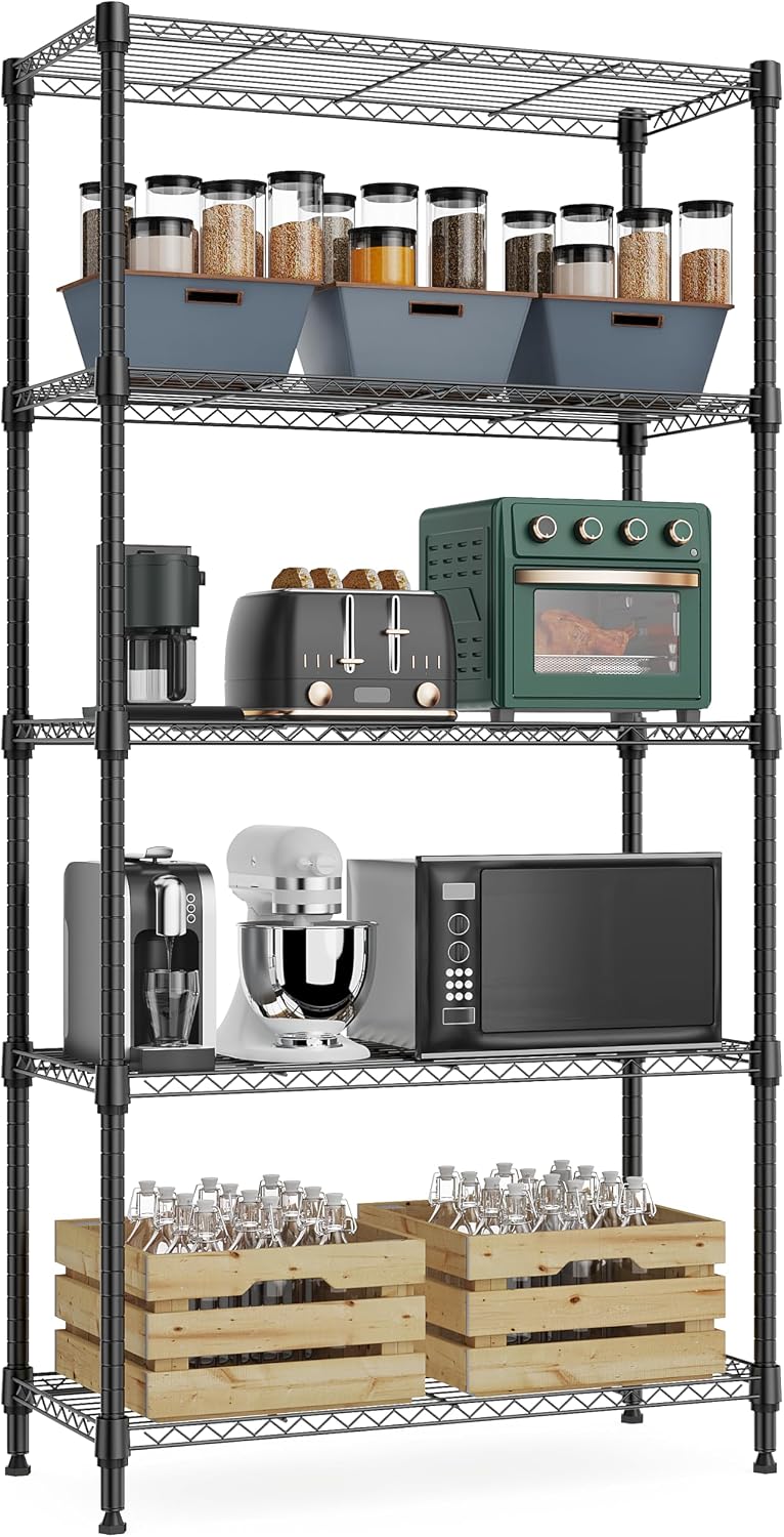 MZG Wire Storage Shelving Unit, 5 Tier