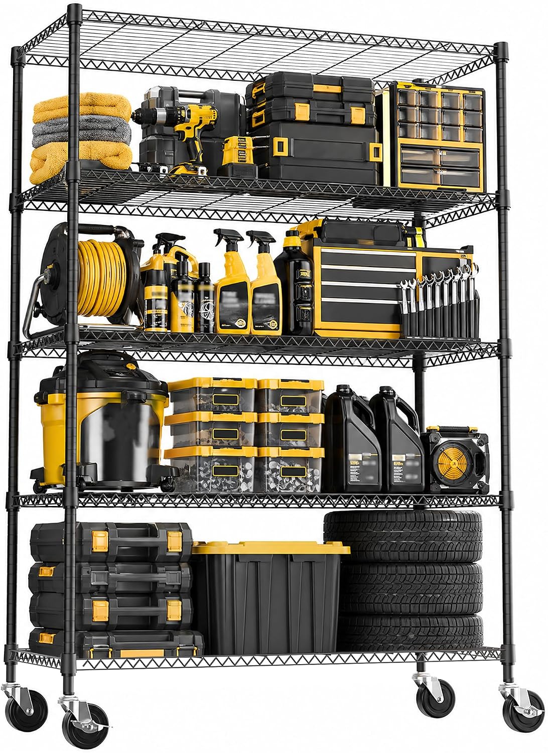 MZG Wire Storage Shelving Unit, 5 Tier