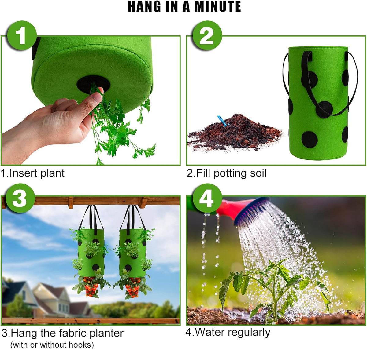 Upside-Down Tomato and Herb Planters, 2 Pack