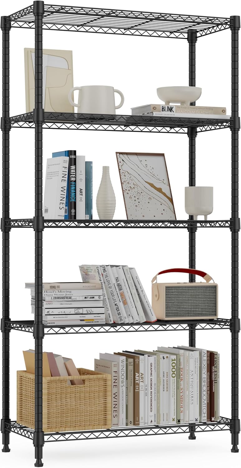 MZG Wire Storage Shelving Unit, 5 Tier