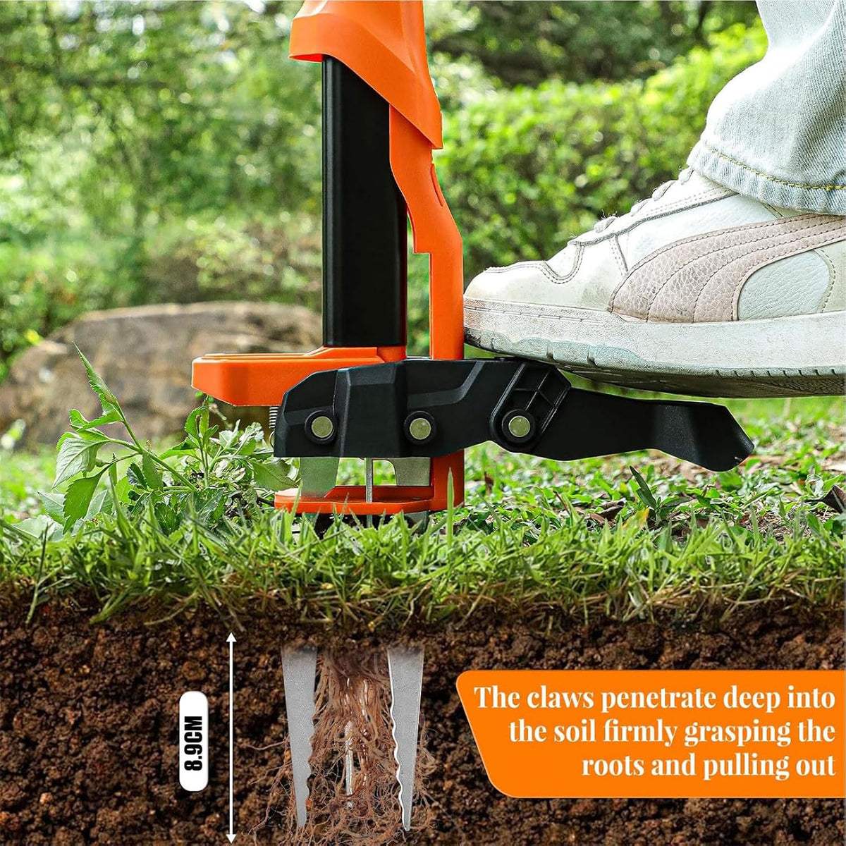 Stand-Up Weed Puller, 100 cm, 4 Claw