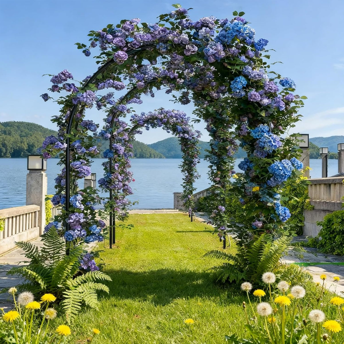 Metal Garden Arch Frame, Black
