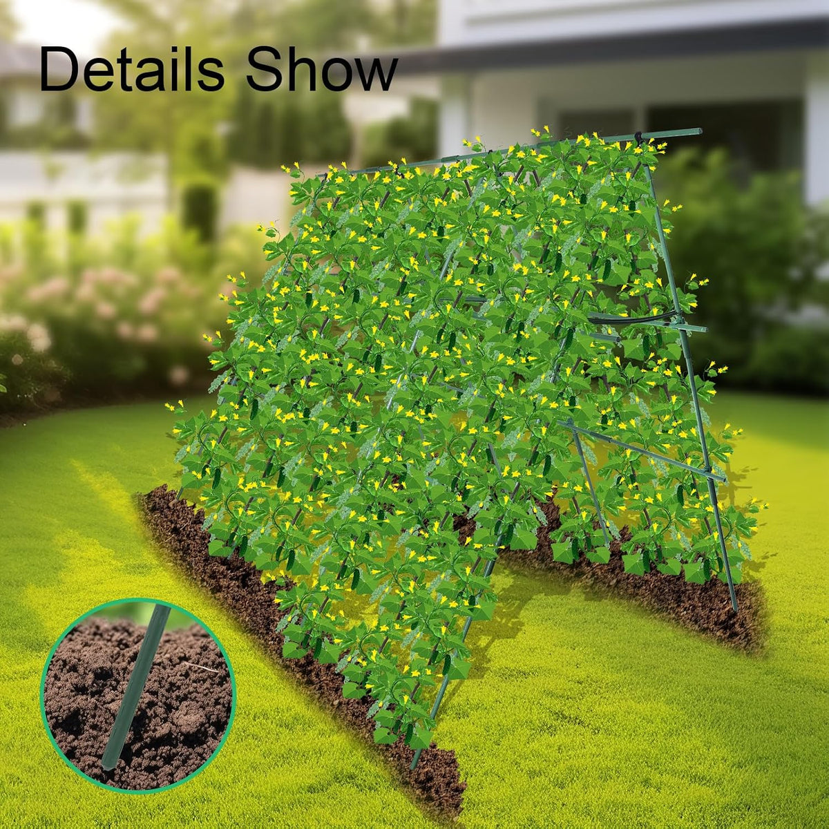 Garden Mesh Netting Kit with Hoops and Clips, 8 x 26 ft