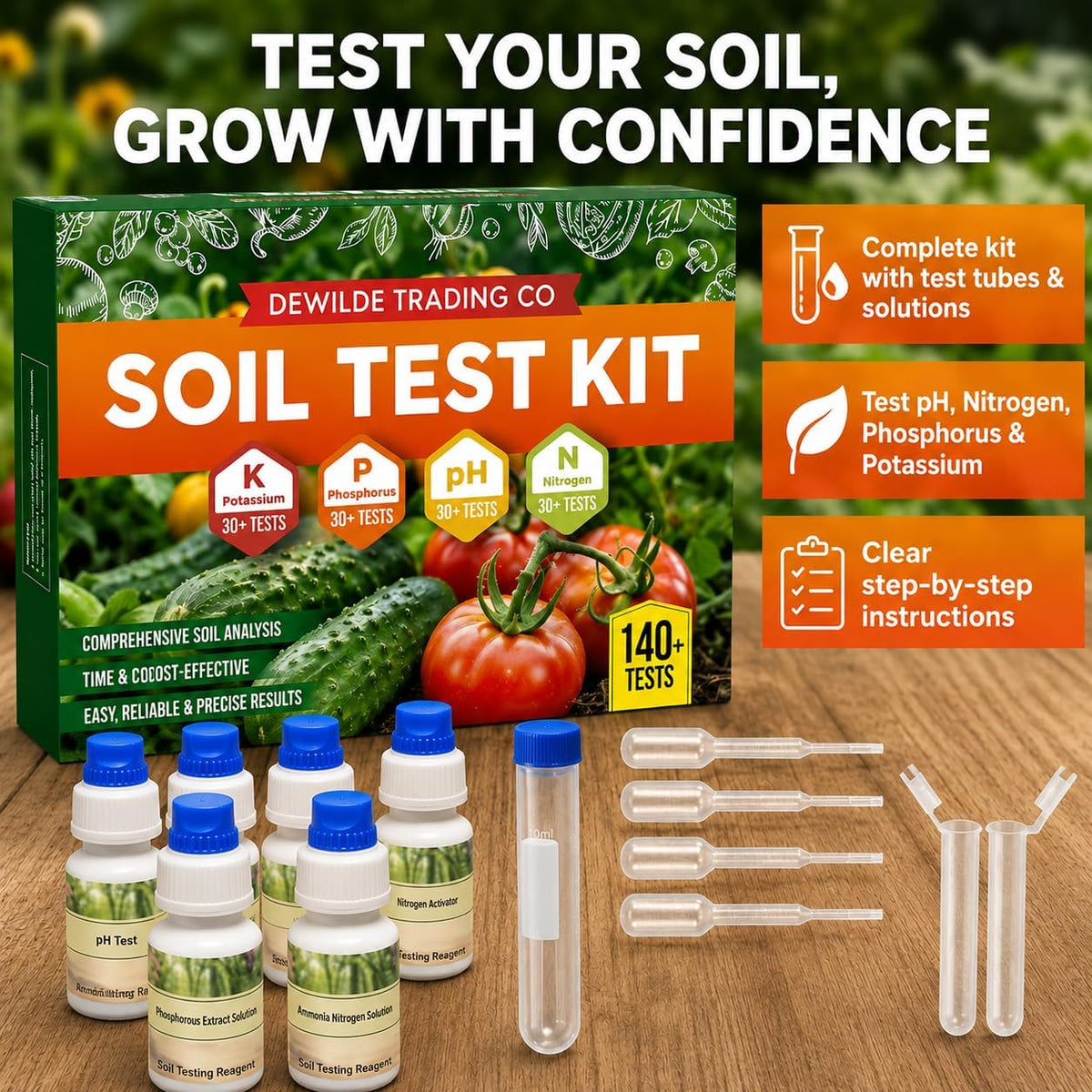 Soil Test Kit, 140 Tests