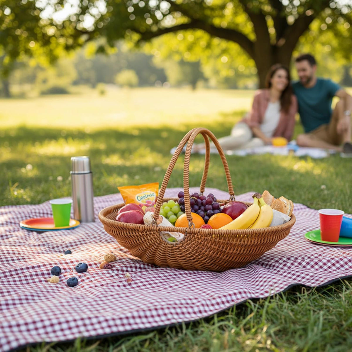 Premium PP Woven Harvest Basket with Foldable Handles