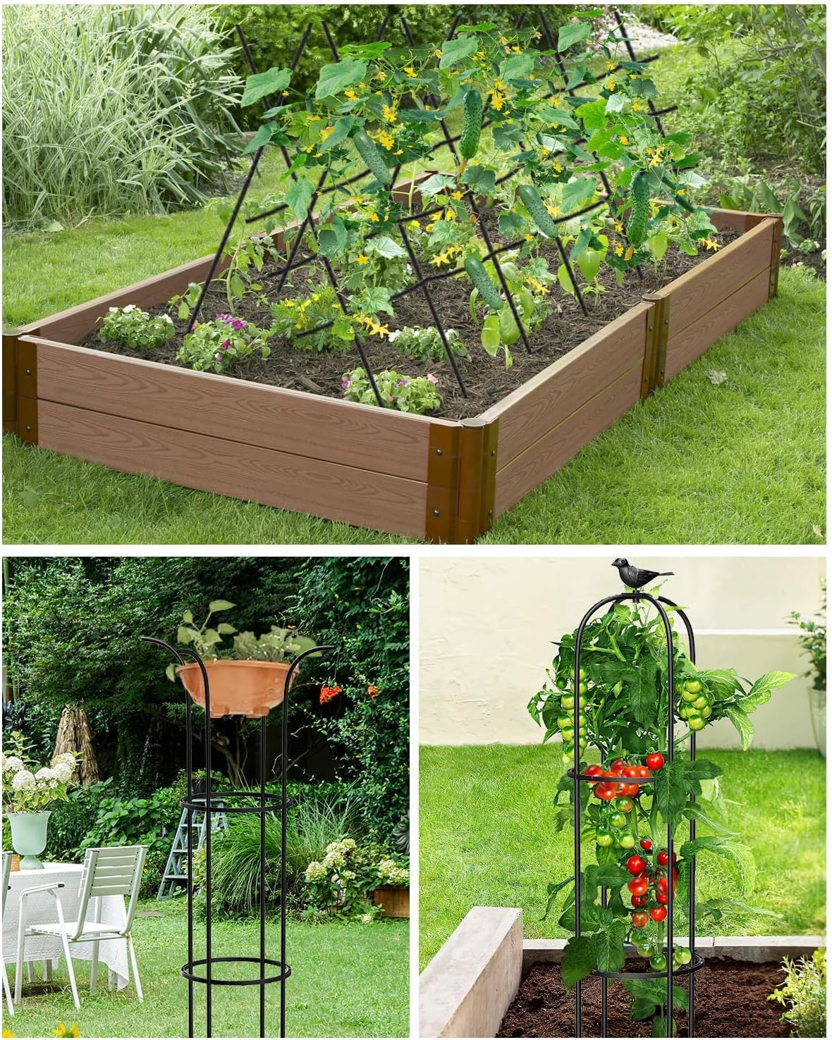 Garden Obelisk Trellis, 2 Pack, 189 x 27 cm