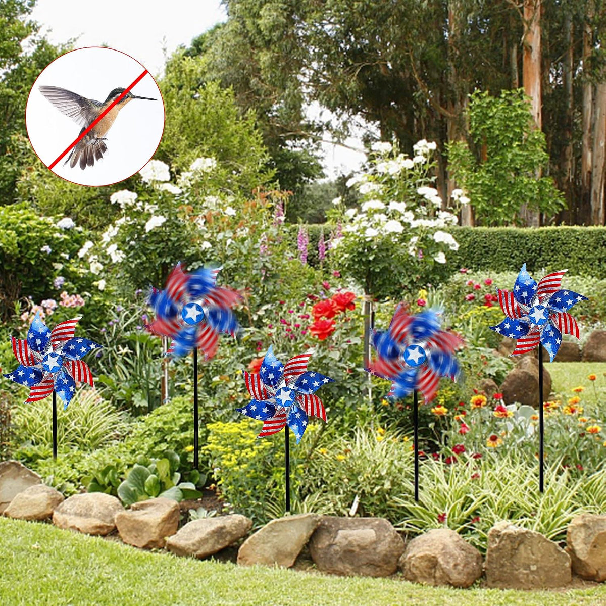 Hausse Reflective Pinwheels with Stakes, 10 Pack