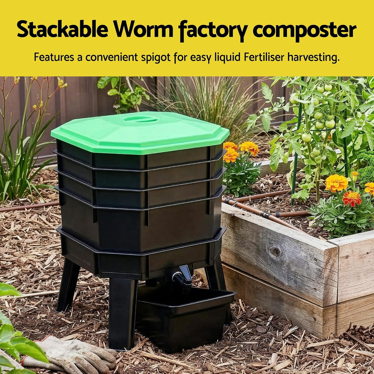 Gardeon Worm Farm Compost Bin, 4 Tray