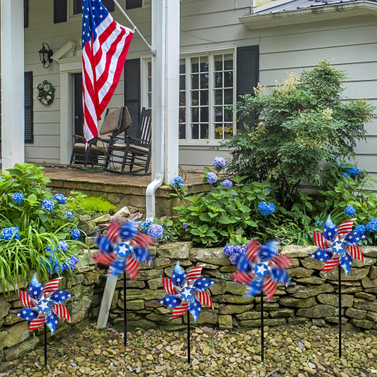 Hausse Reflective Pinwheels with Stakes, 10 Pack