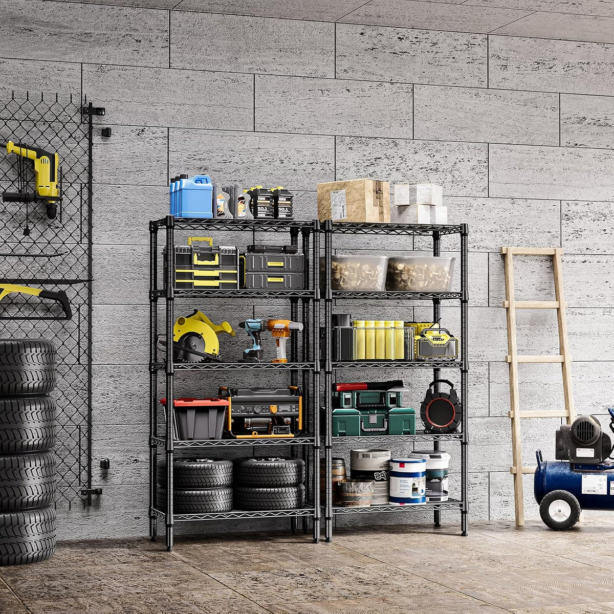 MZG Wire Storage Shelving Unit, 5 Tier