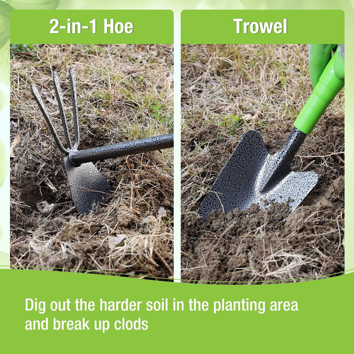 WORKPRO Garden Tool Set, 6 Piece, Green