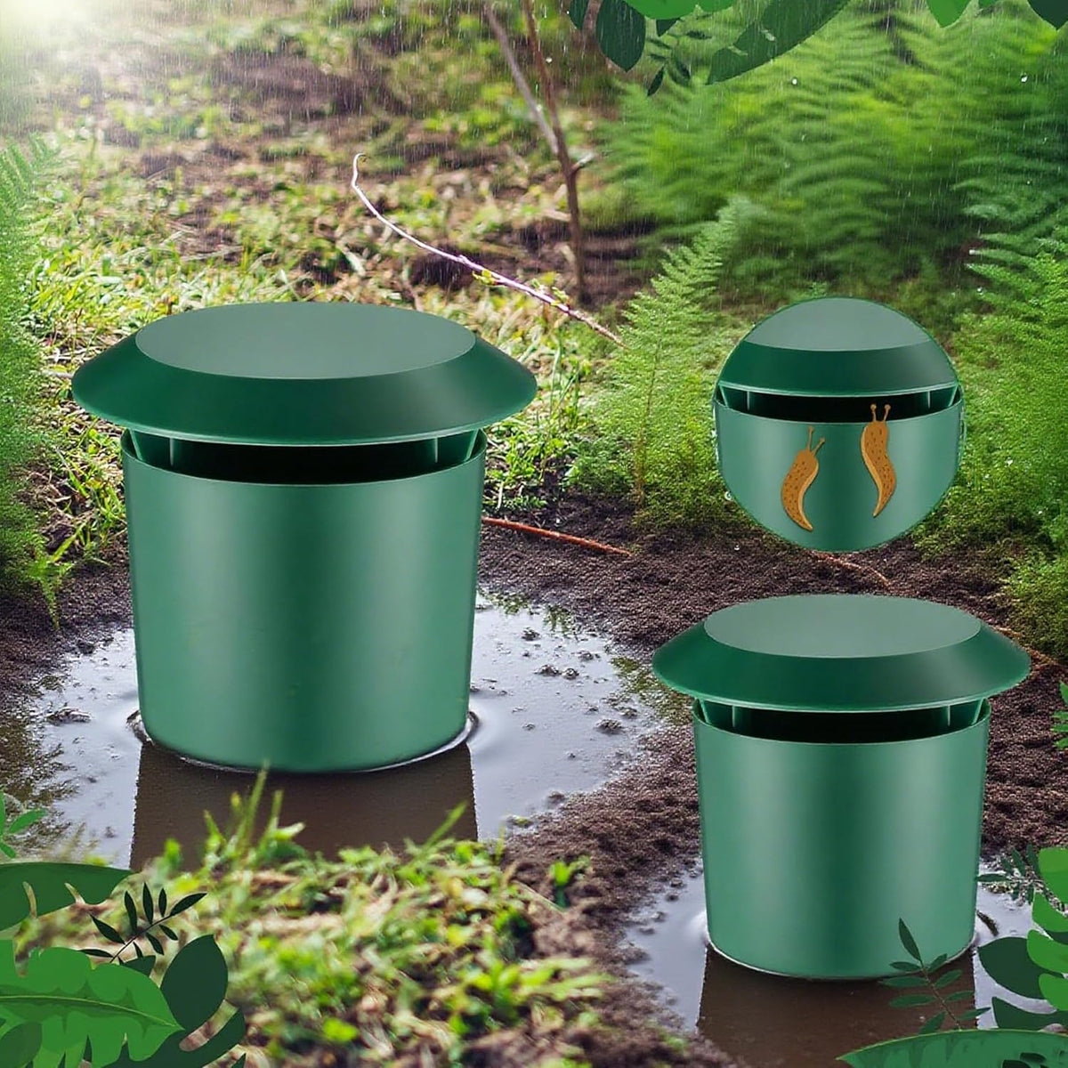 Qualirey Beer Slug Traps, 5 Pack, 11.3 x 9.5 cm