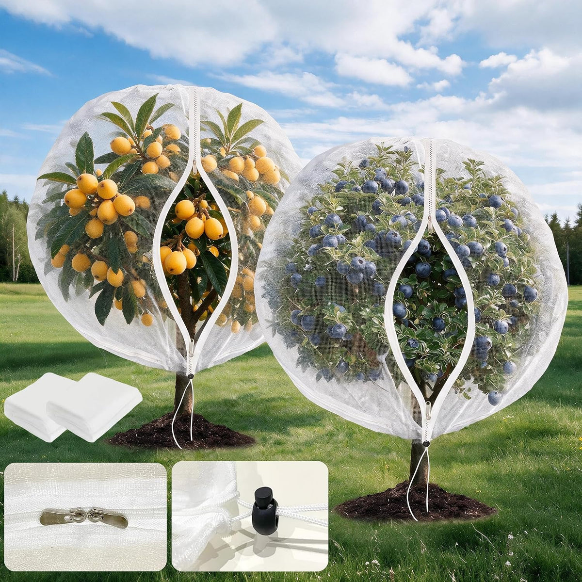 Fruit Tree Netting, 2 Pack, 8 x 6 ft
