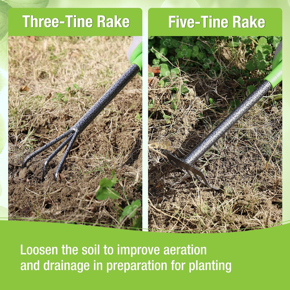 WORKPRO Garden Tool Set, 6 Piece, Green