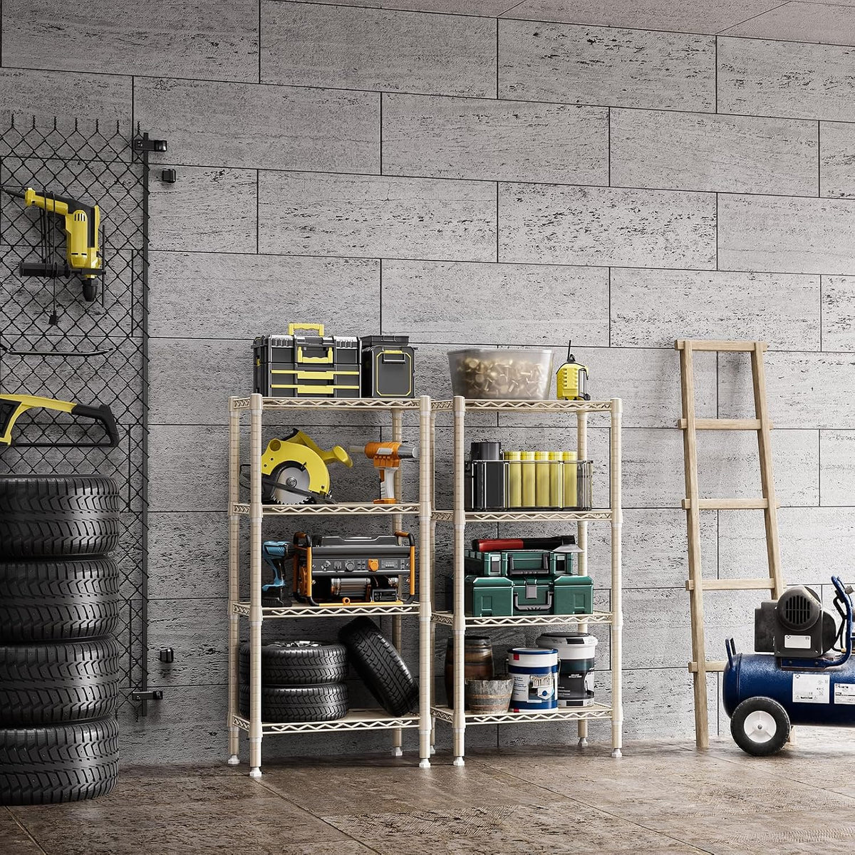 MZG Wire Storage Shelving Unit, 5 Tier