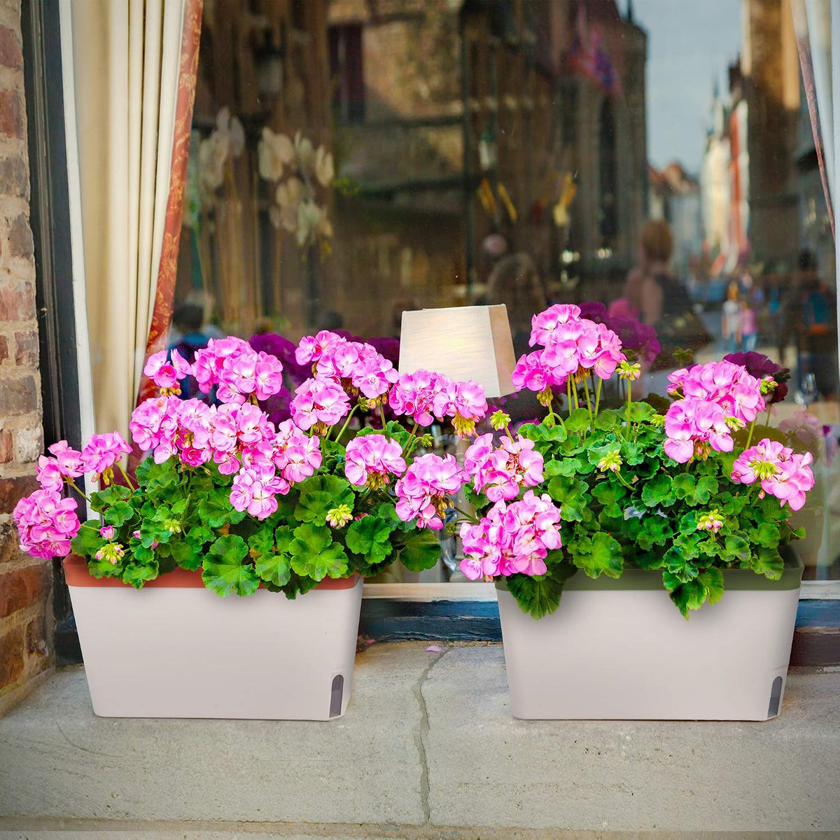 Amazing Creation Large Self-Watering Window Planters, 3 Pack